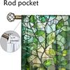 2 Stück Blatt-Collage Vorhänge 3D Bemaltes Glasmuster Wohnzimmer Schlafzimmer Balkon Sonnenschutz Natur Kunst Dekor Vorhänge