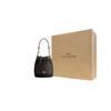 Coach Dempsey 14 Logo Kordelzugverschluss PVC und Leder Beuteltasche Damen Taschen Dunkelbraun CW299-IMXAQ