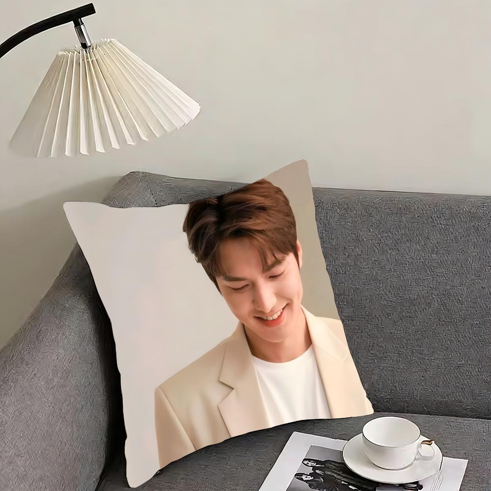 korean Lee MinHo Cushion Cover Reversible Plush Pillow Cover – For car, sofa, bedroom, perfect as a gift.