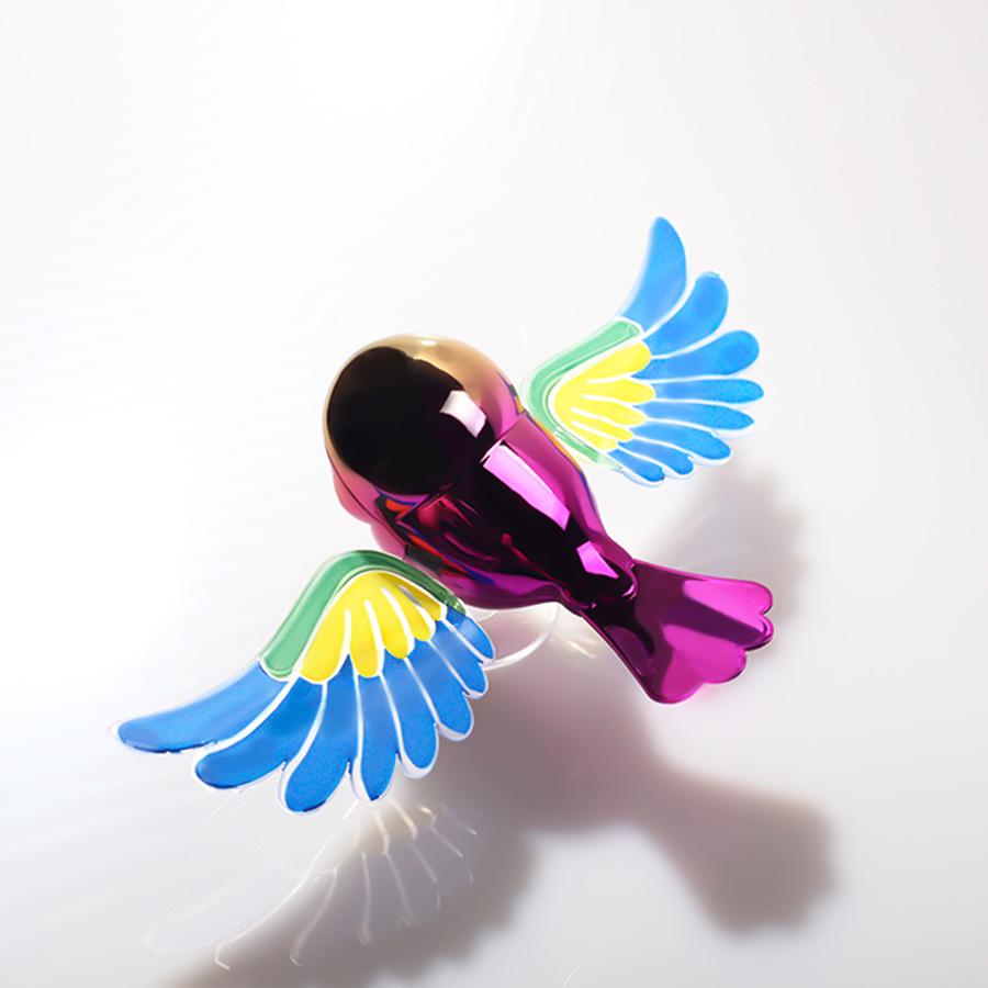 Creative Bird Figurine Helmet Ornament for Cars & Scooters