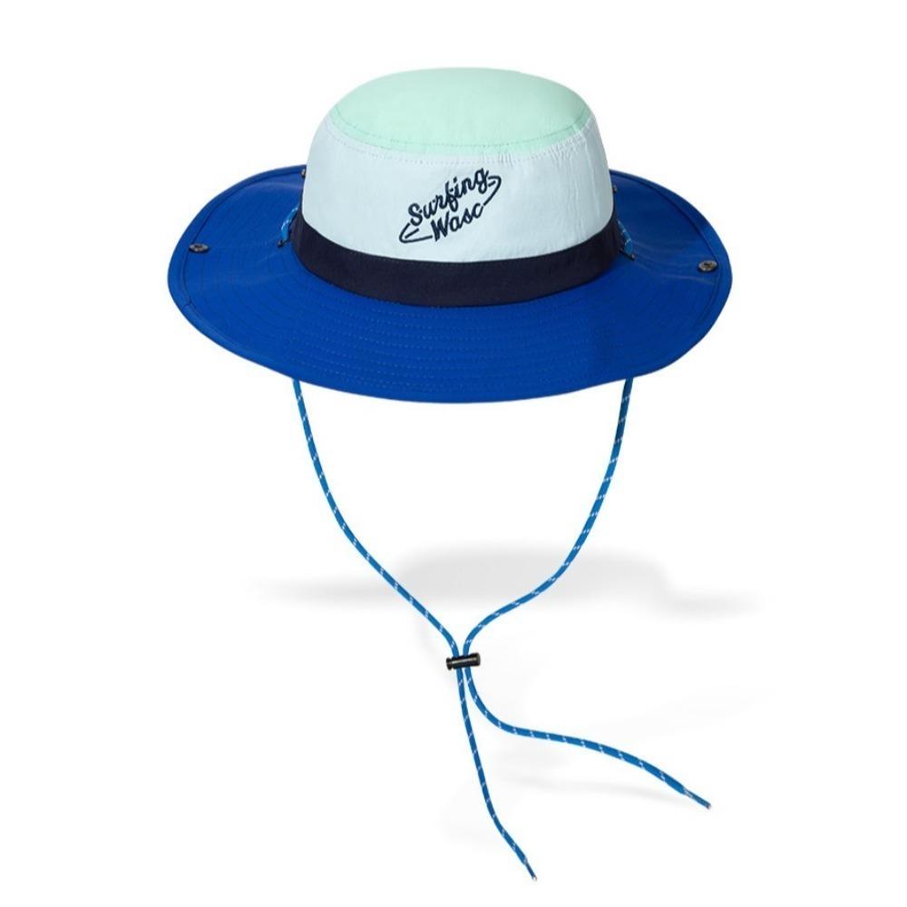 

Big Brimmed Denim Bucket Hat Color Matching Panama Hat Casual Sun Protection Hat Lady синий