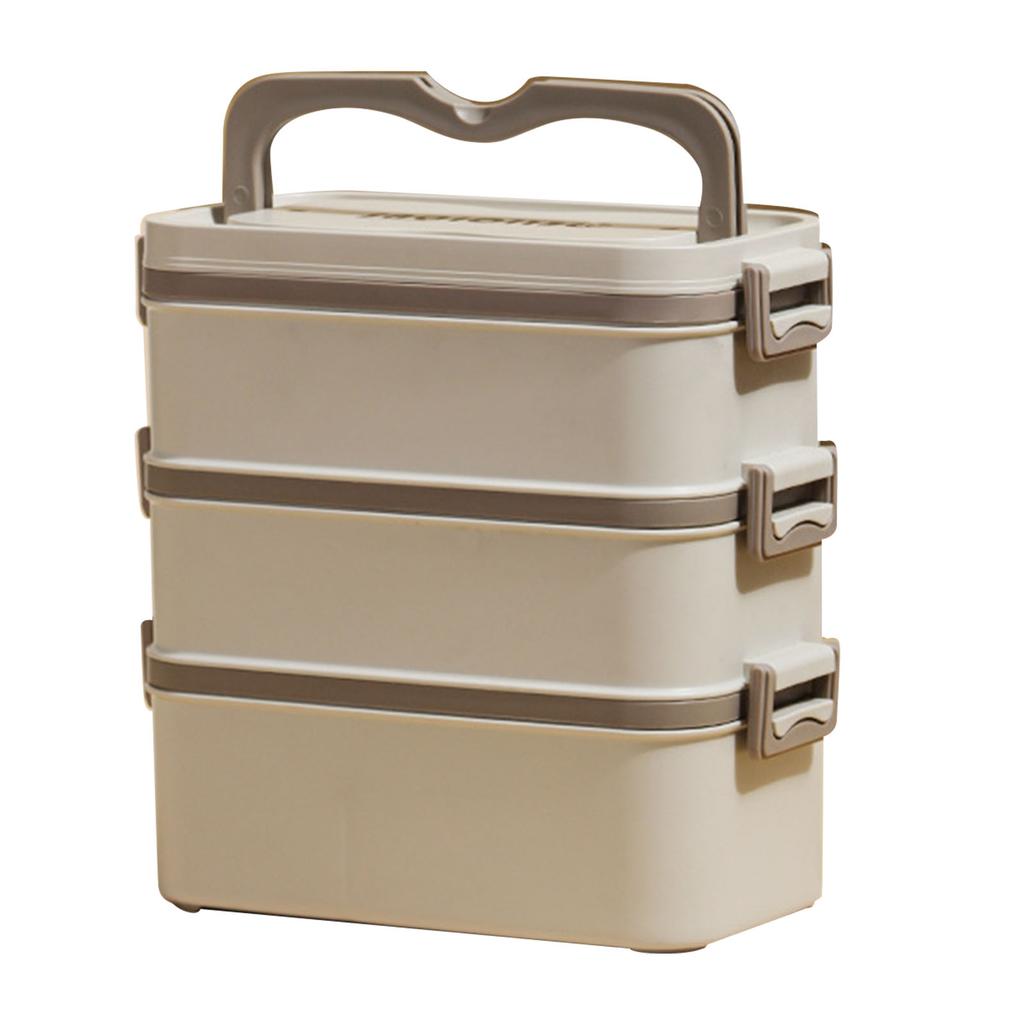 3 Layer Lunch Box 304 Stainless Steel Stackable Portable Large Capacity   Box for Kids Adults Students