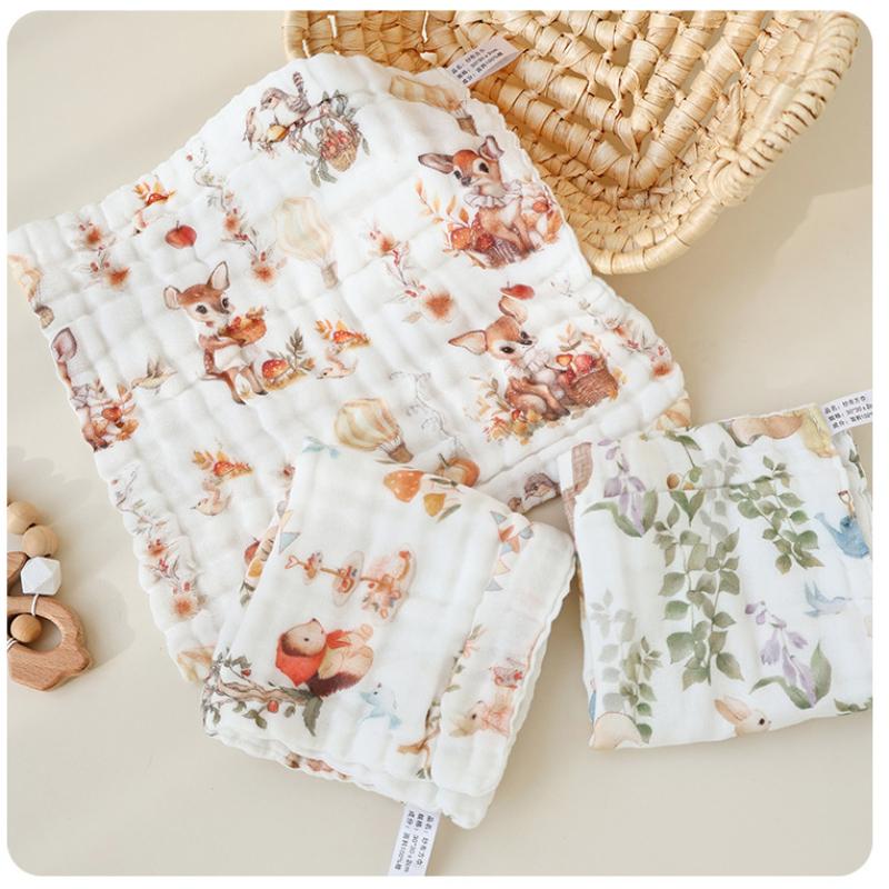 3pc/5pcs Cotton Baby Towel Guaze Burp Cloths for Newborn Babies Accessories Face Towel Muslin Squares Baby Shower Gift