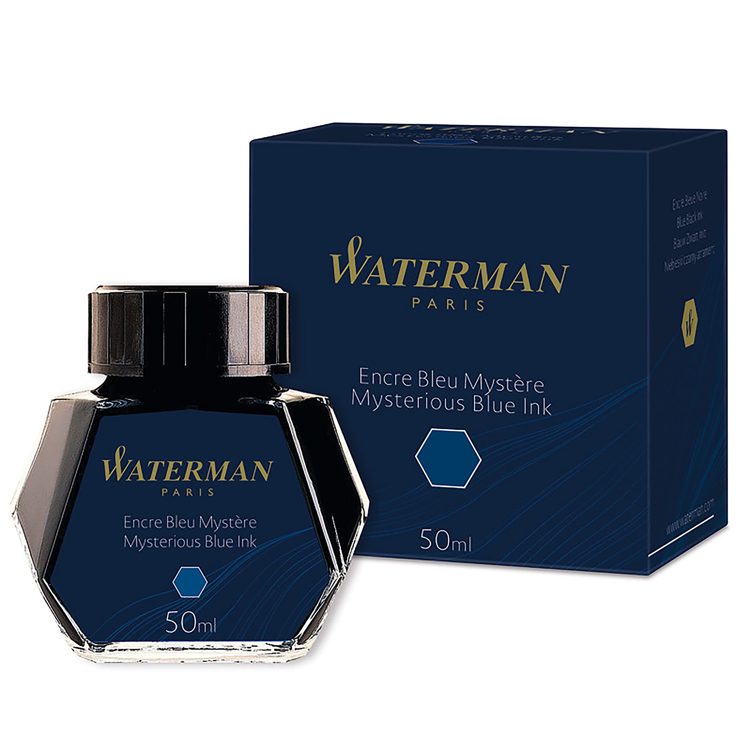 

Чернила в бутылочке WATERMAN Mysterious Blue S0110790 50 мл Подлинный импортный продукт (Голубовато-черный)