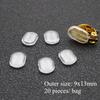Earrings Screw Backs Anti-Pain Ear Clip Rubber Silicone Earring Back Stoppers for Stud Earrings Ear Plug Blocked Caps DIY Making