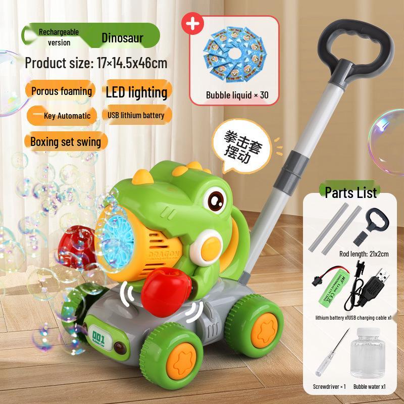 2025 Handheld Automatic Bubble Machine Toy for Kids – Outdoor Push Cart Bubble Blower
