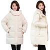 Down Cotton Jacket Women's 2025 New Mid-length Plus Size Loose Bread Jacket Cotton Jacket Winter Padded Jacket Thickened Jacket