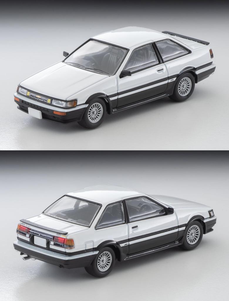 TOMYTEC Tomica Limited Vintage Neo 1/64 LV-N304c Toyota Corolla Levin 2-door GT-APEX 1985 Model White/Black (Finished Product)