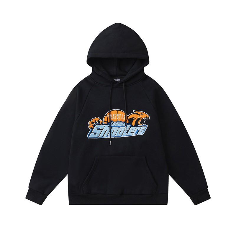 Mens Gradient Letter Tiger Head Embroidered Hoodie Jogger Set Streetwear Winter Outfit