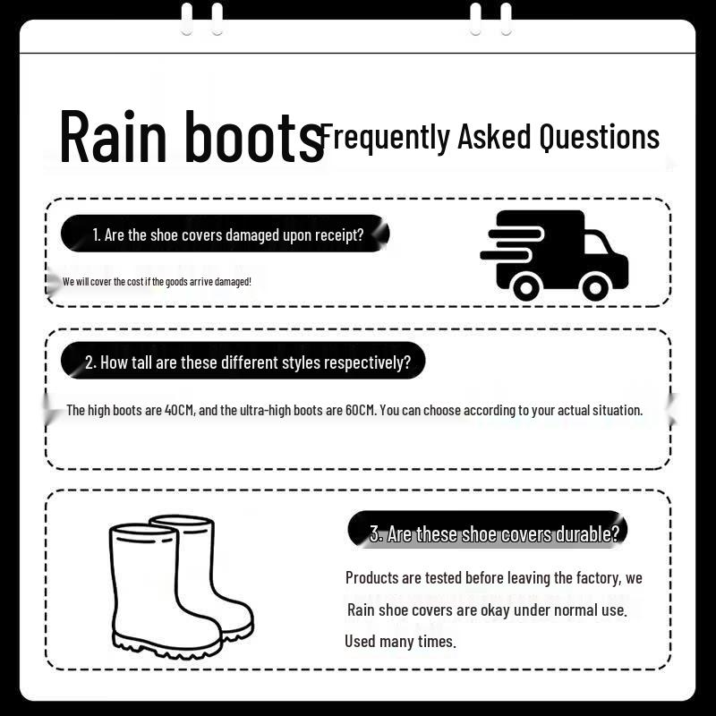 Andatong PVC Waterproof Anti-Slip Rain Boot Covers