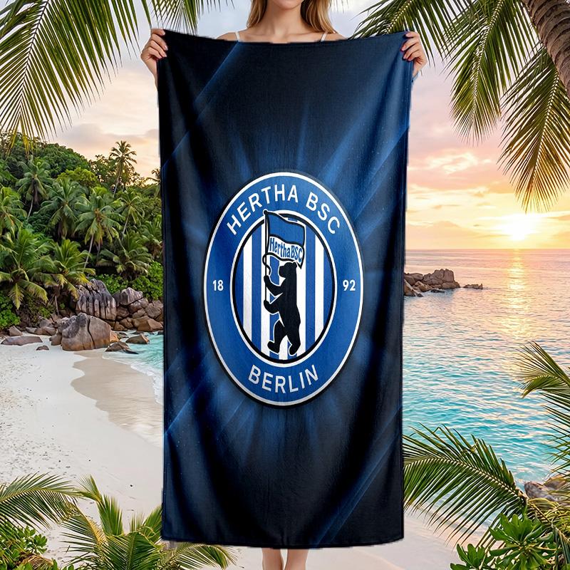 Hertha BSC FC estampado Secado Rápido Toalla de Playa Microfibra Absorbente Portátil Viaje Natación Toalla