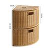 2 Tier Corner Storage Basket Stackable Wardrobe Organizer for Books Clothing S