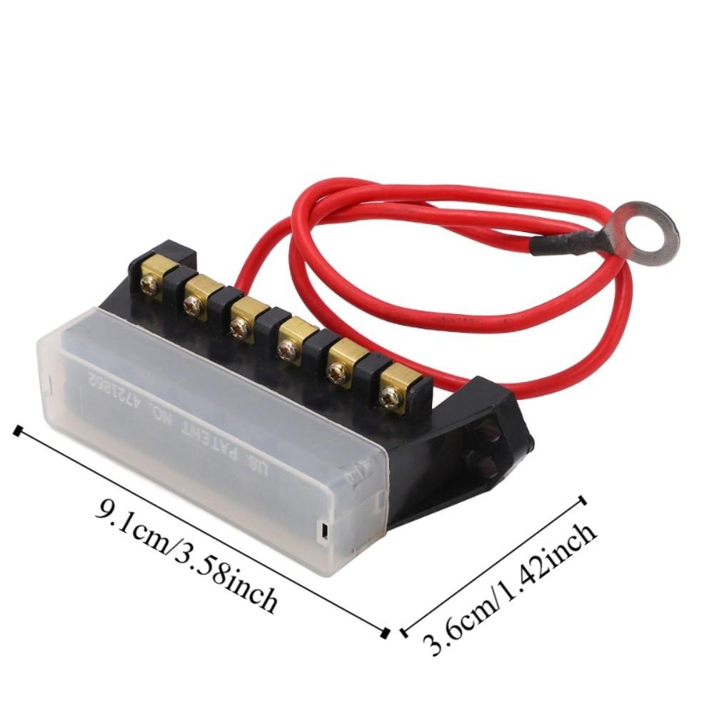 1 in 6 Out Fuseing Block 6 Way Distribution Block Universal Fit Fuseing Box  Automotive