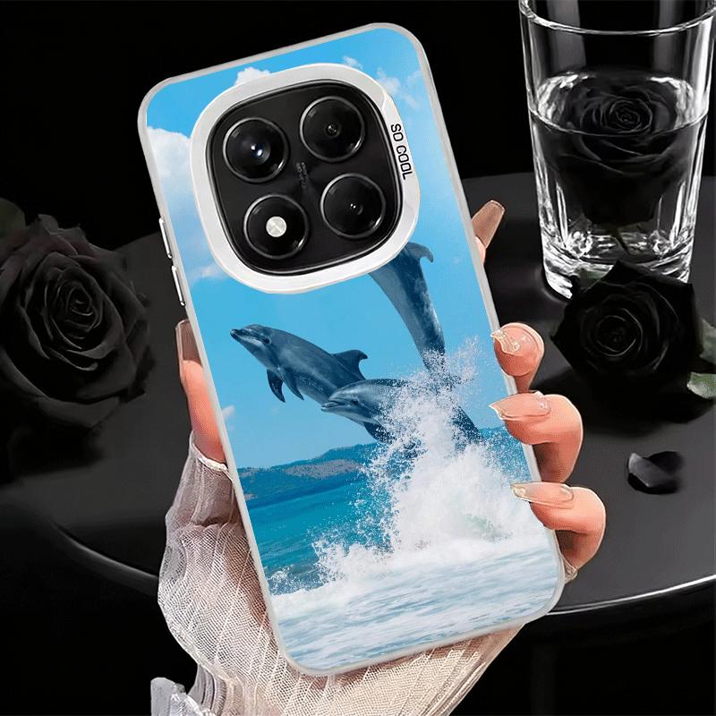 

Ocean Cute Dolphin Soft Phone Case for Xiaomi Redmi Note 13 14 15 Pro Plus 12S 12 11S 11 11T 10S 10 Shockproof Cover Back Shell Redmi Note13ProPlus