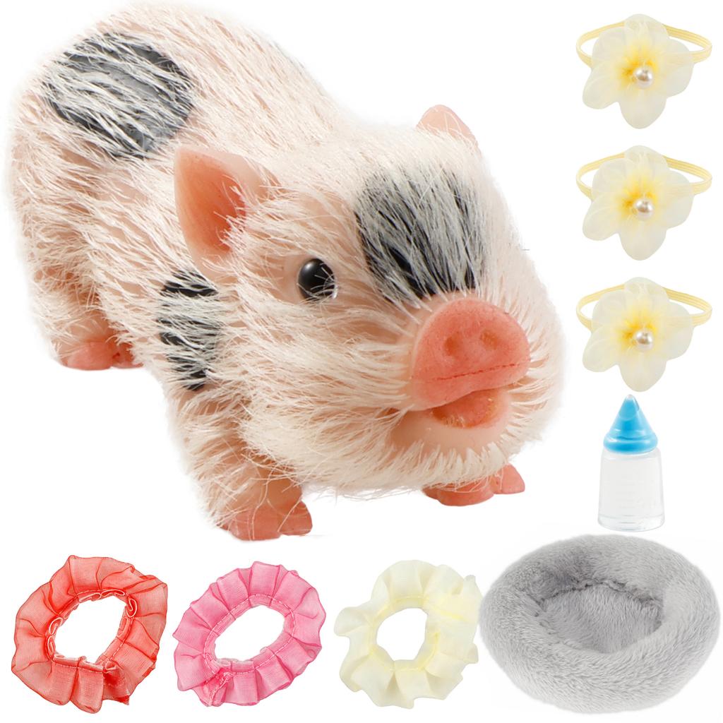 5-Zoll Silikon Mini-Schwein weiche und realistische Haptik lustige Dekoration Silikon Schweinepuppe Kindergeschenk