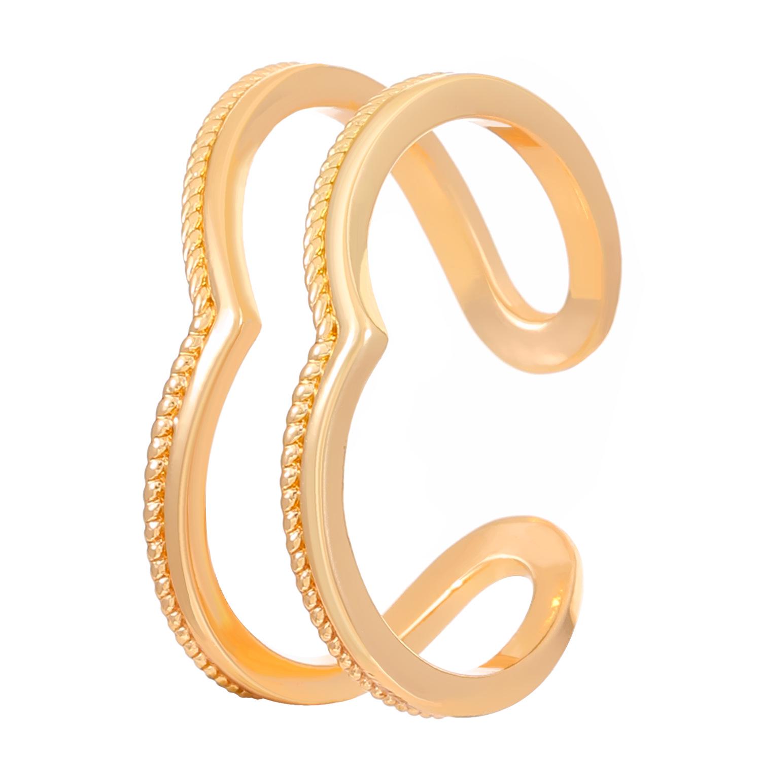 

Геометрическое минималистичное открытое кольцо с бриллиантами для женщин