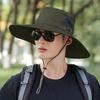 Rybářské klobouky Sluneční kbelíkové klobouky Prodyšný Boonie klobouk pro venkovní rybaření Pláž Turistika Zahrada Široký okraj Ochranný klobouk