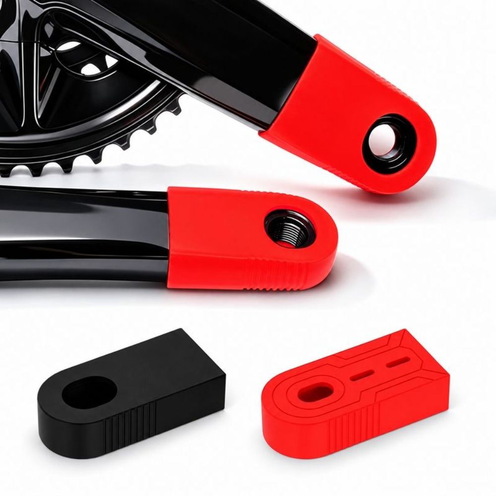 2pcs Flexible Bicycle Crank Arm Protector Shock Absorbing Crank Arm Cover Riding Gear