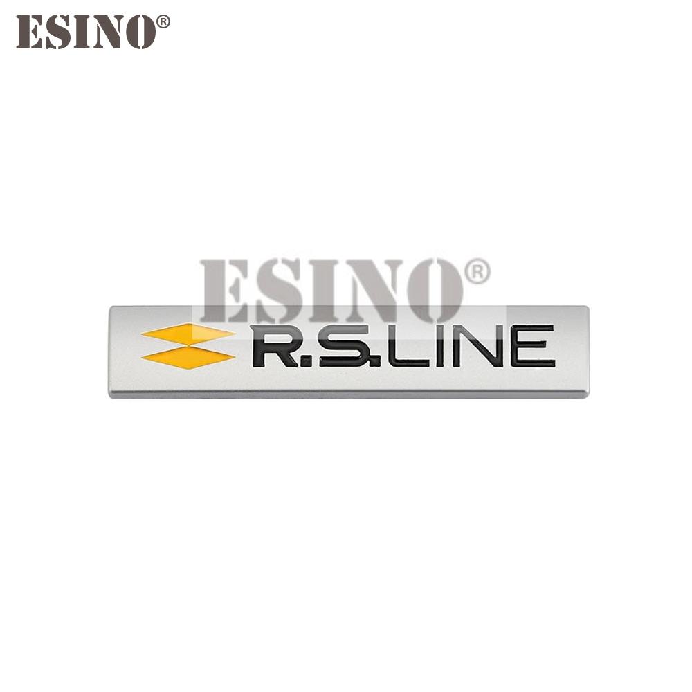 Car Styling 3D Metal Chrome Zinc Alloy Emblem Badge for Renault RS Line Clio Captur Megane Kadjar Arkana Koleos Sandero Safrane