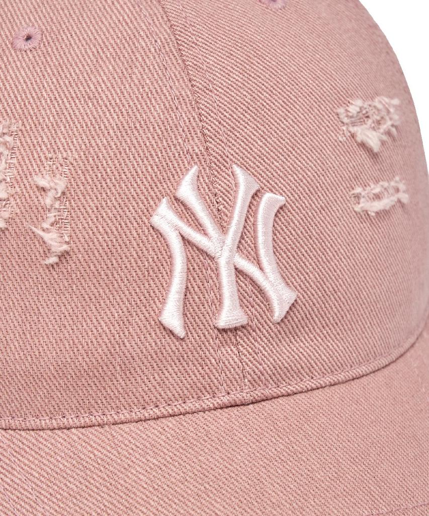Emelbi Damaged Washed Unstructured Ball Cap Ny (Mg.Pink)