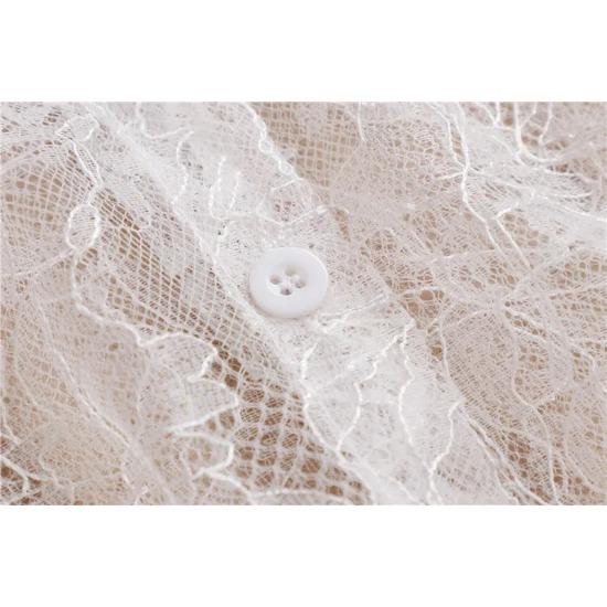 Women Chiffon Fake Collar Ladies Thin Lace Hollow Detachable Collar Half Shirt Lapel False Collar Female Blouse Tops Decoration