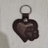 Portable Pet Hair Storage Bag PU Leather Memorial Key Chain Dogs Paw Pendant  Funeral Supplies