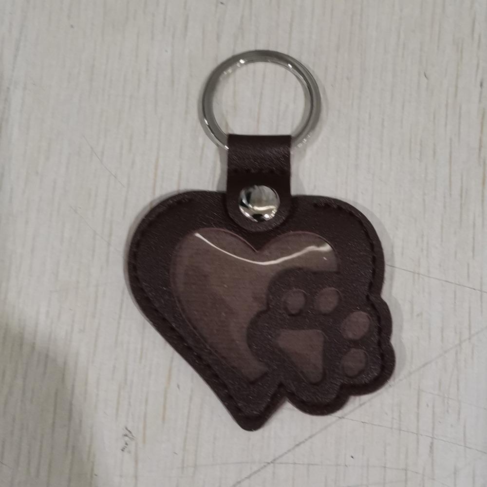 Portable Pet Hair Storage Bag PU Leather Memorial Key Chain Dogs Paw Pendant Funeral Supplies