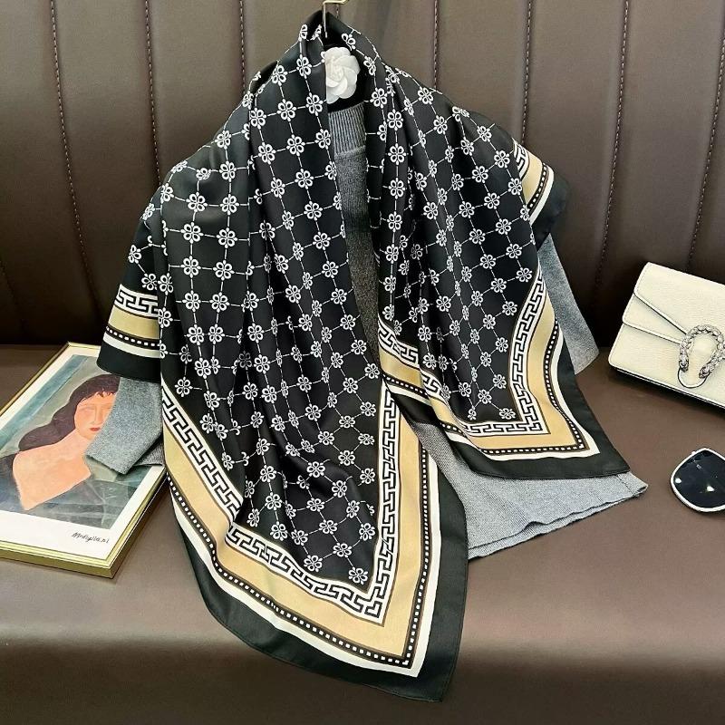 70 silk scarf square scarf high sense fashion versatile professional simulation silk small scarf versatile printed women's silk scarf
