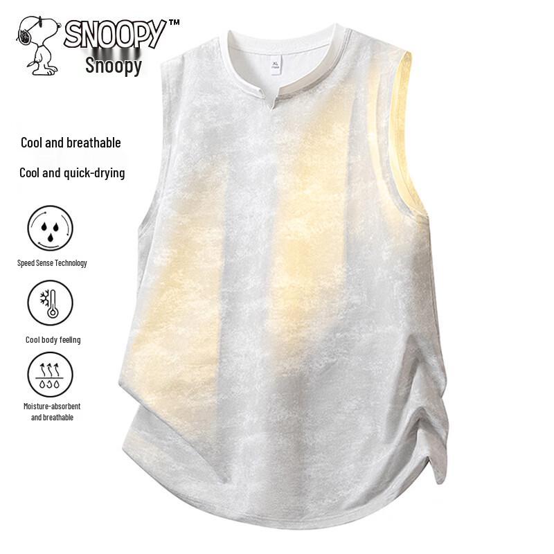 Snoopy Men s Ice Silk Camo Sleeveless Sports Vest M