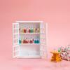 1:12 Dollhouse Miniature Wooden Display Cabinet Cake Candy Cabinet Storage Rack Organizer Display Shelf Stand Store Scene Model