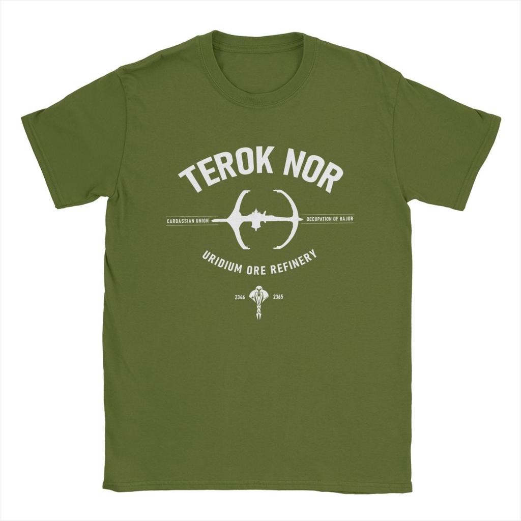 Men's Stars Treks Deep Space Nine Terok Nor T Shirts 100% Cotton Clothes Vintage Short Sleeve O Neck Tees 4XL 5XL T-Shirts