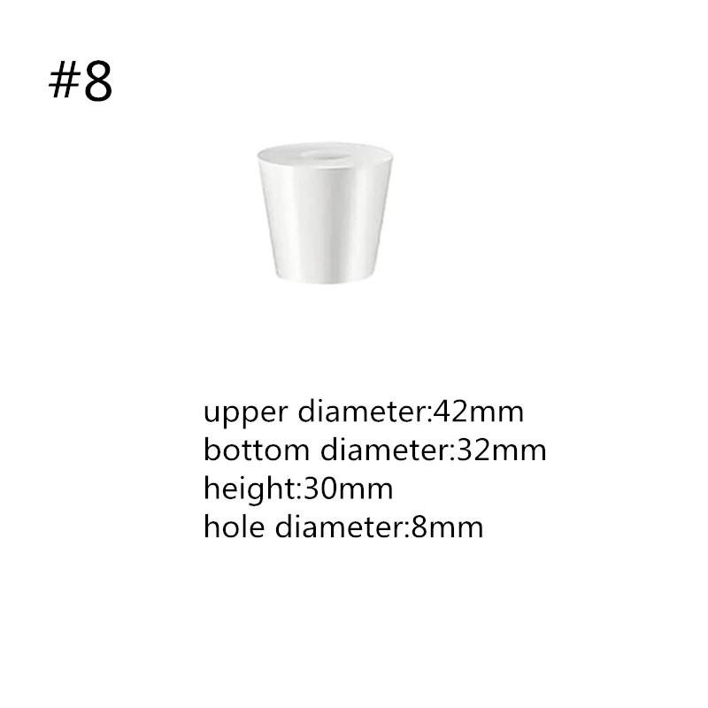 Silicone Rubber Tapered Plug With Hole Food Grade Rubber Stopper for Fermentation Barrel Airlock Valve Brew for Home Beer Bre 7