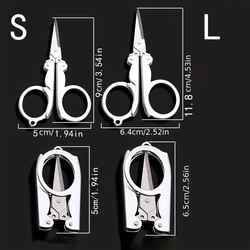 1/3pcs Stainless Steel Folding Small Scissors Travel Scissor Sewing Scissors Portable Scissors Paper Scissors Household SuppliesMakeup