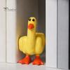 Lustige kleine gelbe Entenstatue Mittelfinger Harzfigur, Handbemalte freche Statue, Wetterfestes Innenornament Außendekoration für Schreibtisch Eingangsbereich
