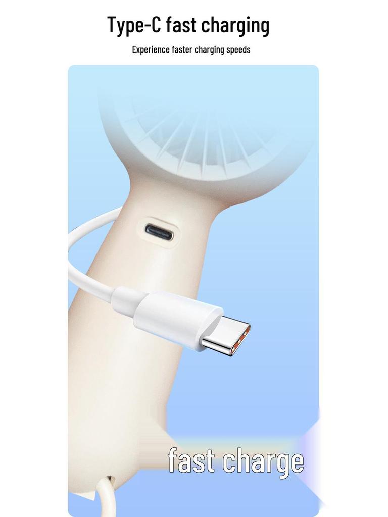 Portable Mini High-Speed USB Charging Fan with Silent Turbine and Ice Pack for Outdoor Use