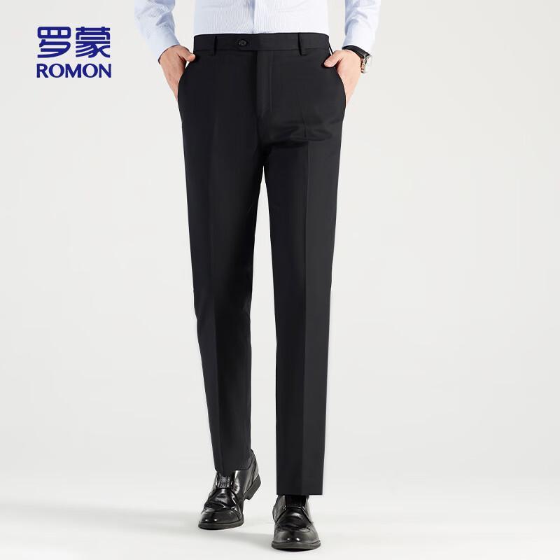 ROMON Men's Business Straight-Leg Suit Pants