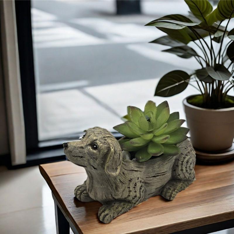 Decorative Succulent Pots Adorable Animal Themed Resin Planter for Indoor Bonsais and Cactus Balcony Air Plant Holder