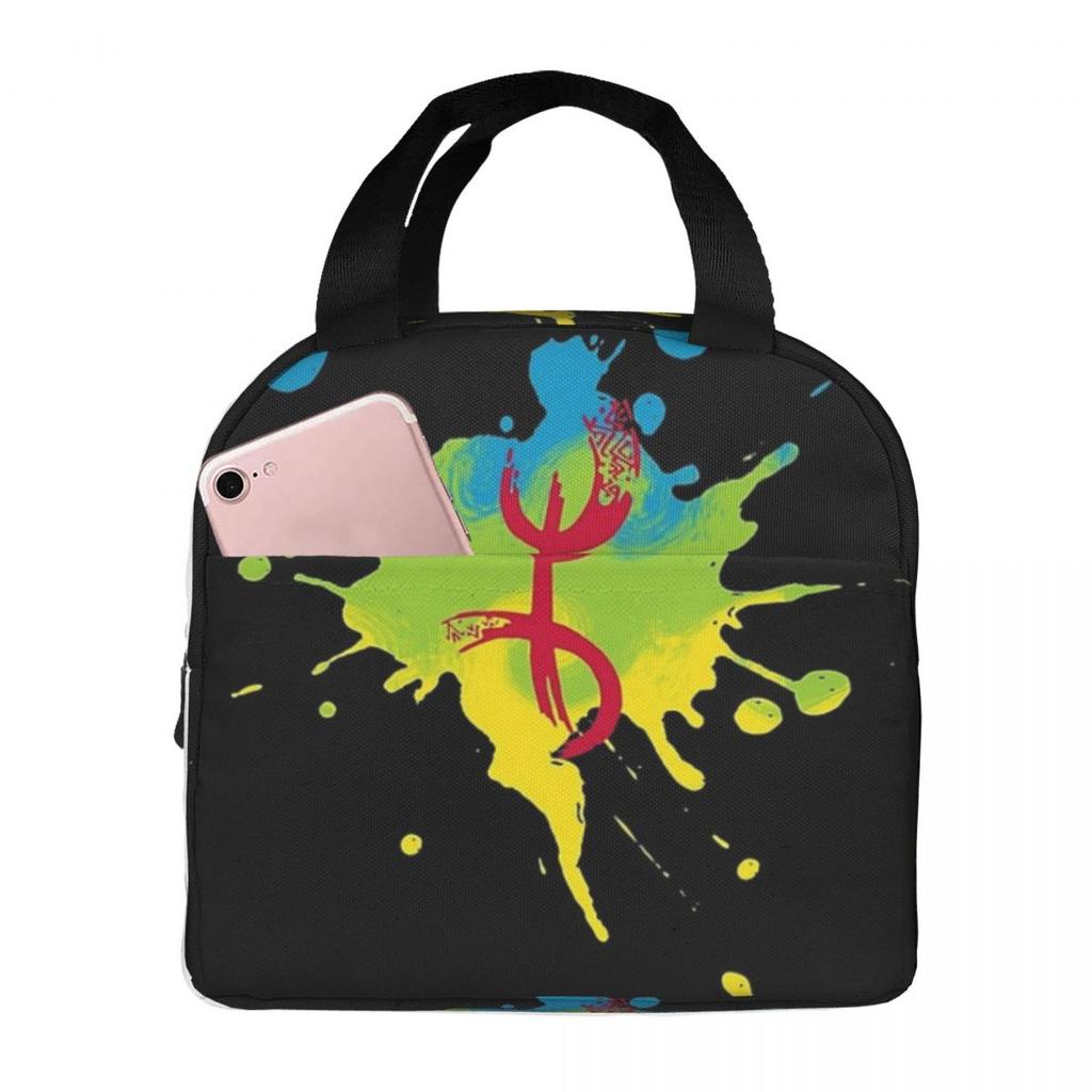 Amazigh Flag Berber Flag Insulated Lunch Bag for Kids School Cooler Thermal Food Box Tote Leakproof Lunch Boxes Container
