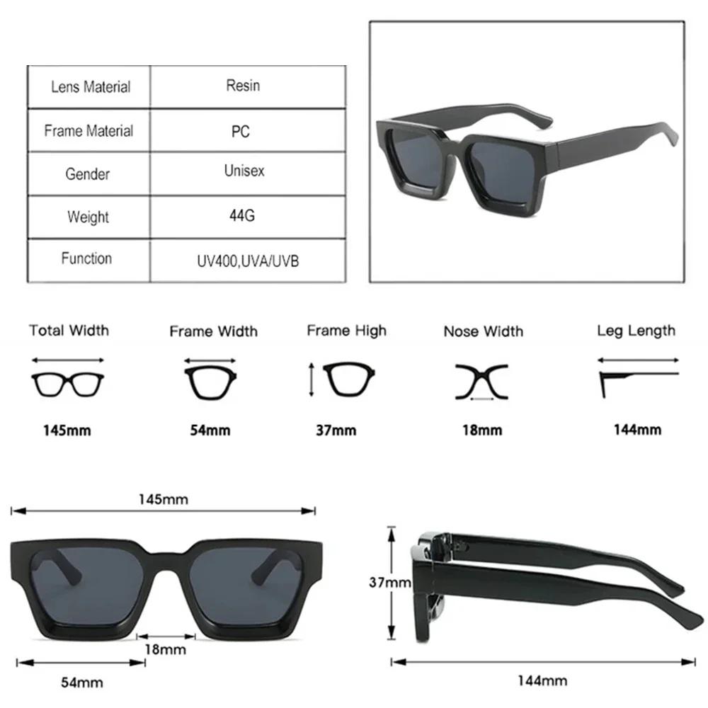 JNPCXI Fashion Square Women Luxury Sunglasses Retro Gradient Blue Designer Men Trending Sun Glasses Shades UV400