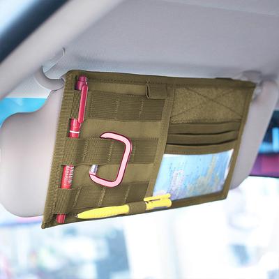 Tactical Hunting Universal Auto Visor Organizer Holder Case for Car Accessories Sun Visor Molle Organizer Bag EDC Storage Pouch