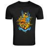Skull Yin Yang Wings Tattoo Style Graphic T-Shirt