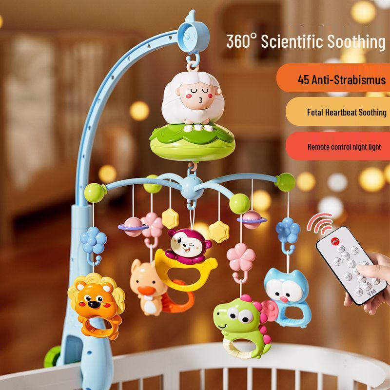 Remote-Control Crib Mobile with Rotating Hanging Toys for Newborns (0-6 Months)