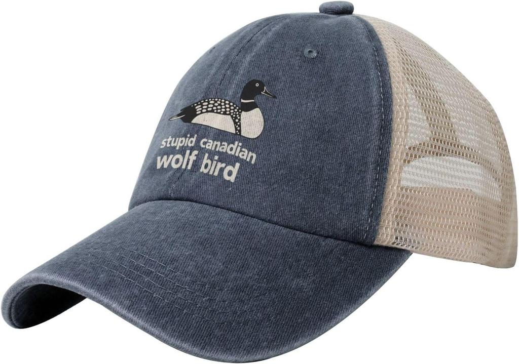 Stupid Canadian Wolf Bird Hat Trucker Hat MenBaseball Cap Gifts