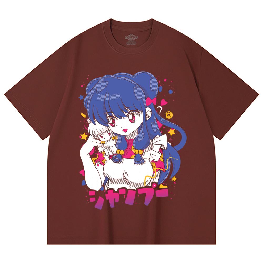 230 Gsm 100% Cotton Ranma 12 V3 Shampoo Print Unisex Heavy Cotton T Shirt