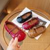 GirlsPU Leather Flat Shoes Soft Sole Princess Style Ages 4-12