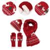 Trendy Red Hat Scarf Gloves Set for Christmas Celebrations Christmas Gifts