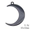 Engraved Crescent Moon Charm Star Pendant For Celestial Mystical Theme DIY Bracelet Necklace Jewelry Making Supplies