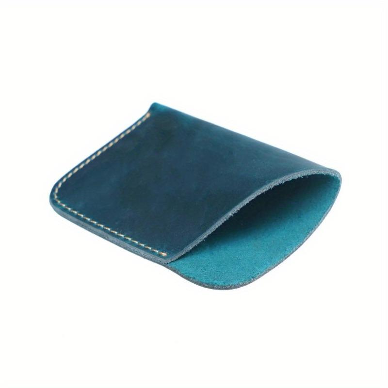 1 Pc Portable Leather Money Bag Hand-Stitched Vintage Cowhide Wallet Card Holder Pouch Organizer