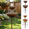 Balkongarten Kunst Dekorative Hof Regenpfahl Fänger Dekor 2-stufiges Metall Sammler Ornament Rasen Bodenpfahl mit Rostschutzbeschichtung