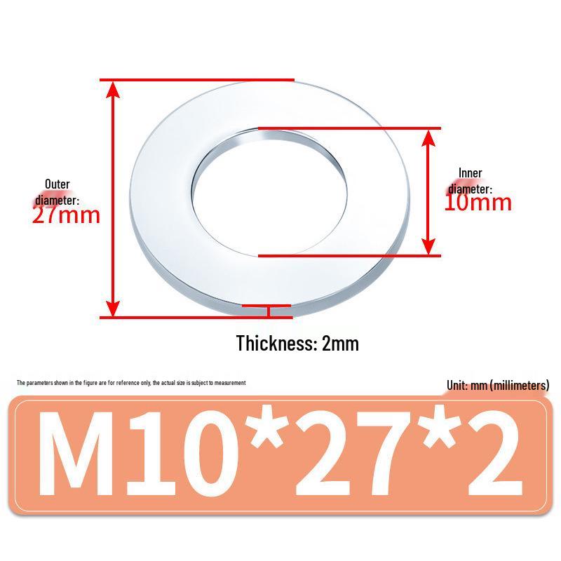 Extra Large Galvanized Metal Flat Washers - Sizes M1.6 to M14